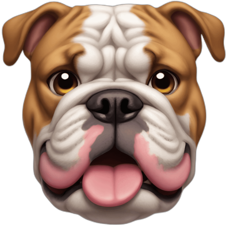 english bulldog grimace face emoji