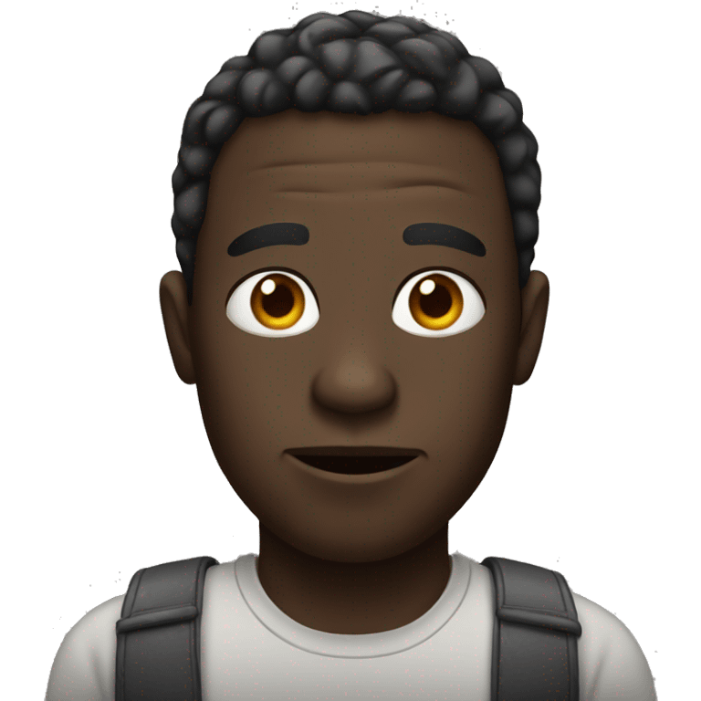 Black man who is poor emoji