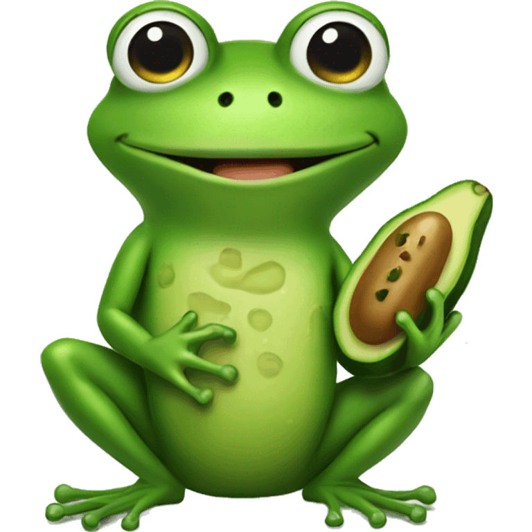 Frog holding a pickle in its hands  emoji