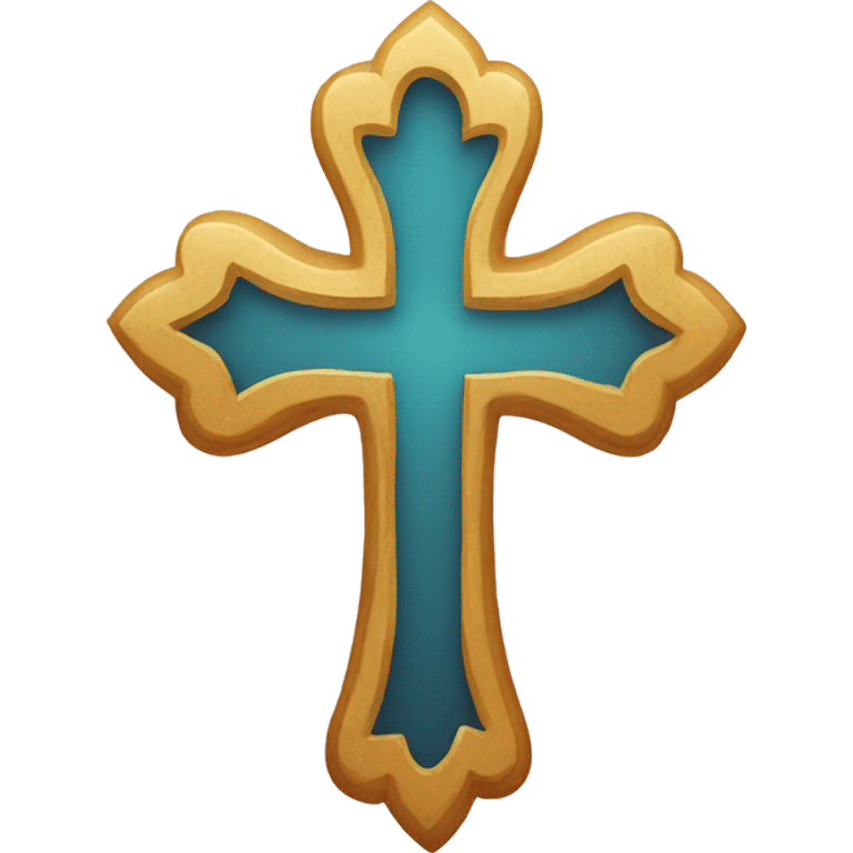 Orthodox cross and heart next to it emoji