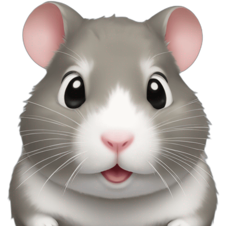 Hamster gris coeur emoji