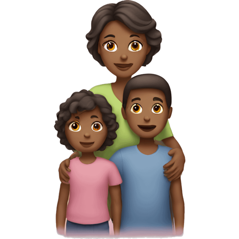 Mom with two children emoji