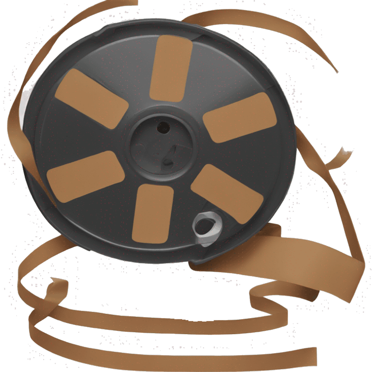 plastic reel with brown tape emoji