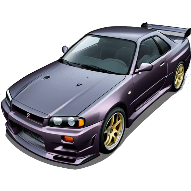 drifting Nissan skyline R34  emoji