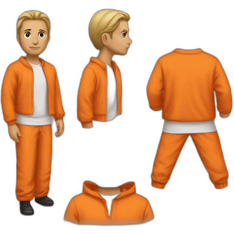 Inmate orange jumpsuit emoji