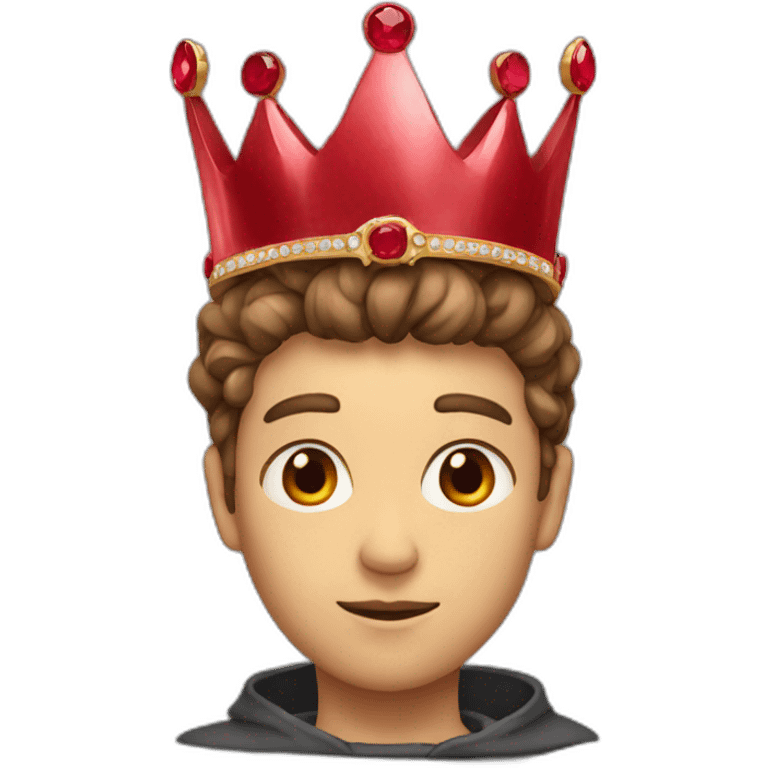 Red ruby crown emoji