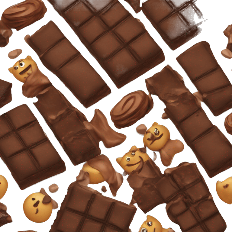 Brownie with chocolate  emoji