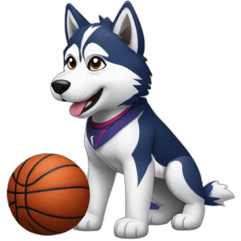 husky basketball emoji