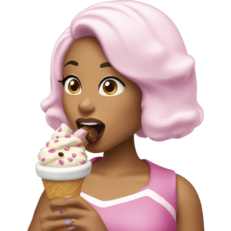 nicki minaj eating ice cream emoji