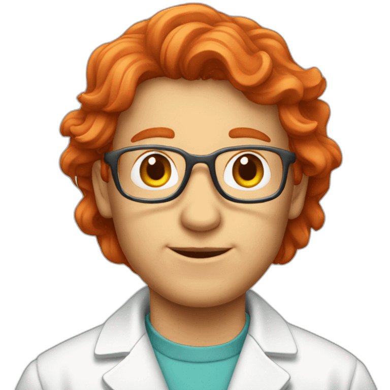 red haired scientist emoji