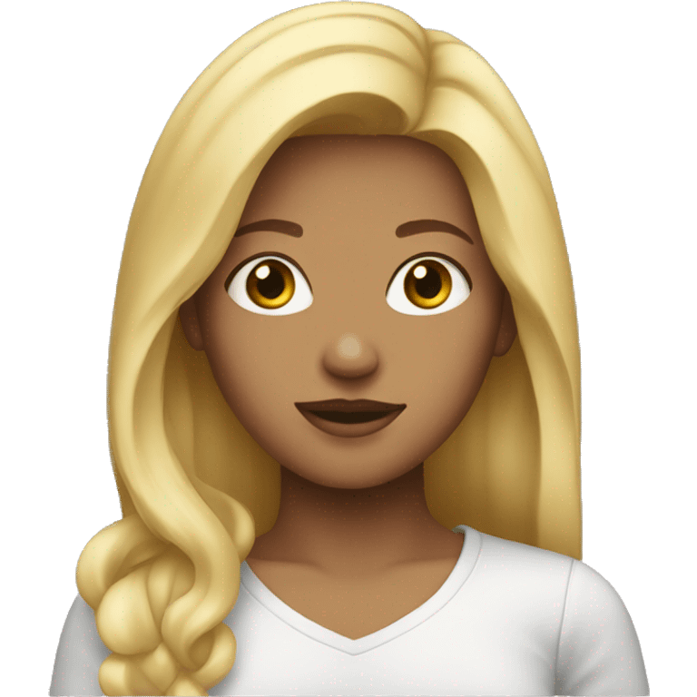 Young Woman with blond hair emoji