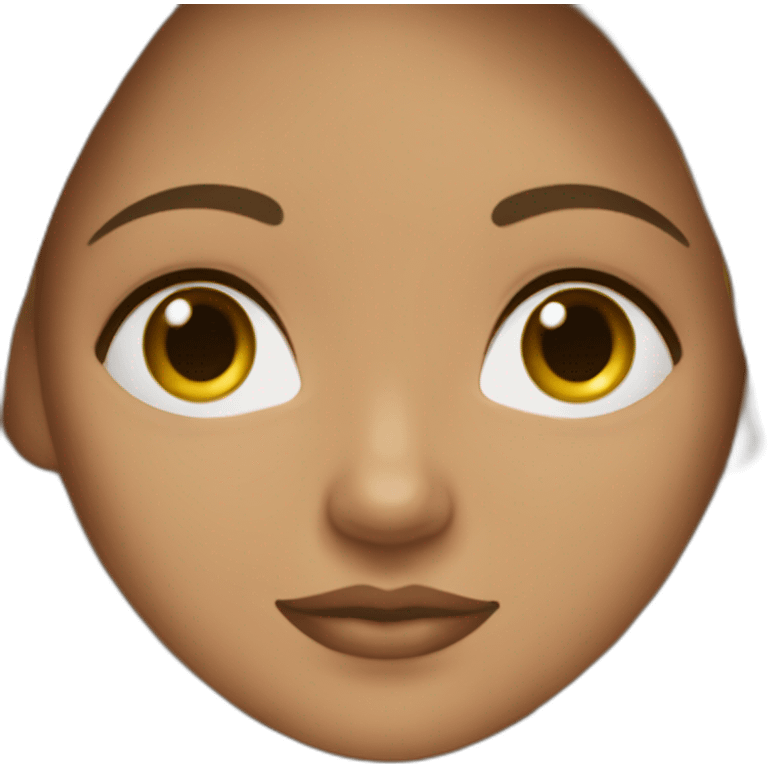 the girl with a tan skin square face small eyes small lips wearing kurti and leggings  emoji