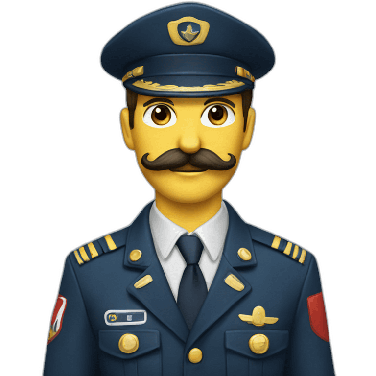 Pilote avion moustachu emoji