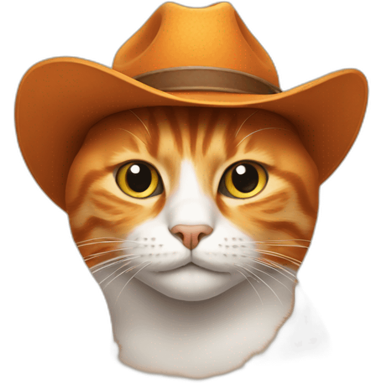 orange cat in the cowboy hat emoji