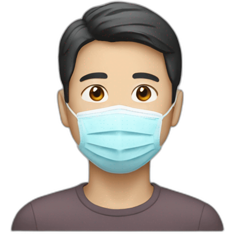 Asian Man with 3M Aura N95 Mask emoji