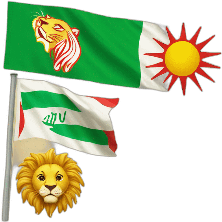 Lion and sun flag of Iran emoji