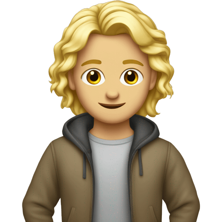 Paar aus grauhaarigem jungen Mann und blonden Mädchen emoji