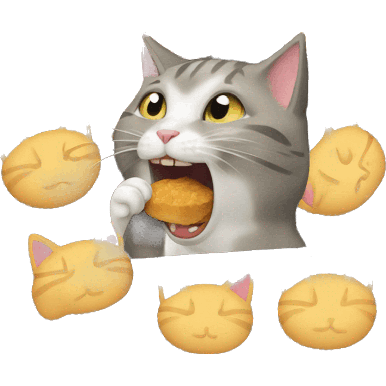 Cat eating  emoji