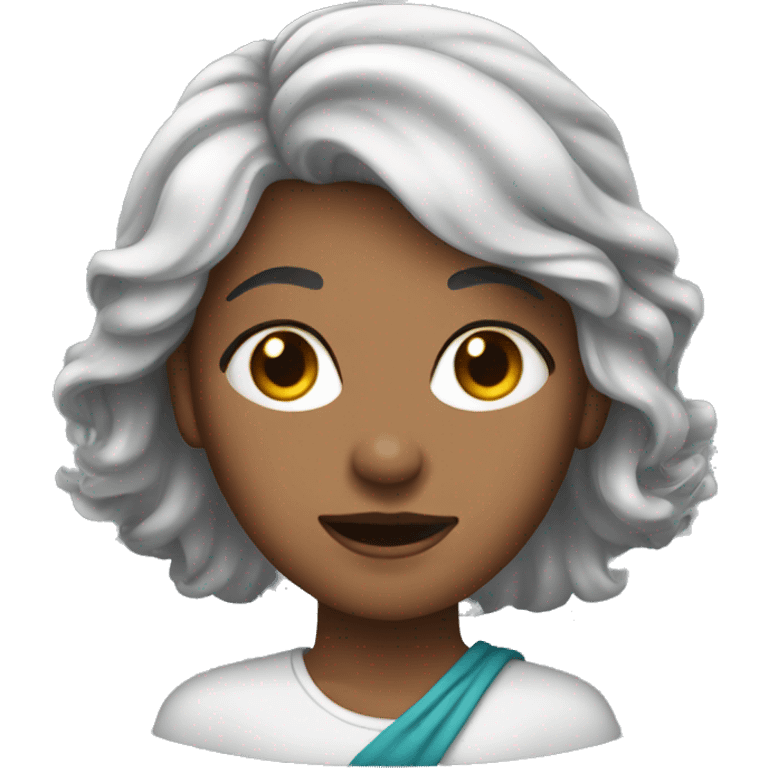 siler haired woman emoji