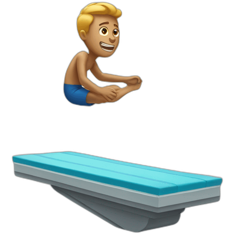 man jumping off diving board emoji