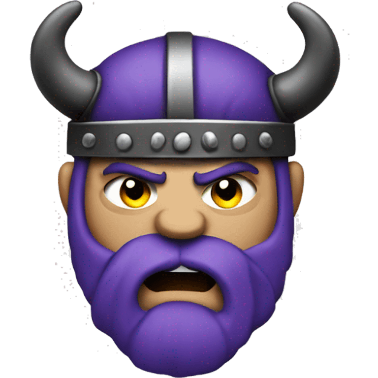 Angry Viking purple and black emoji