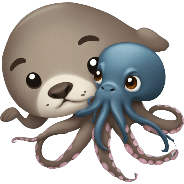 Otter and octopus emoji