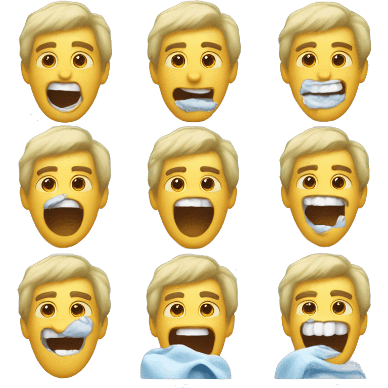 Emoji lavando se los dientes  emoji