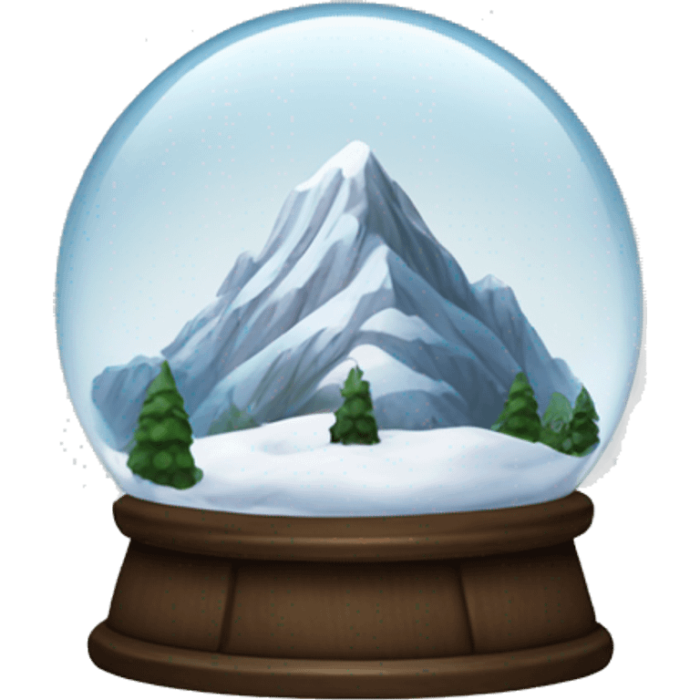 mountain snow globe, 4k, no background emoji