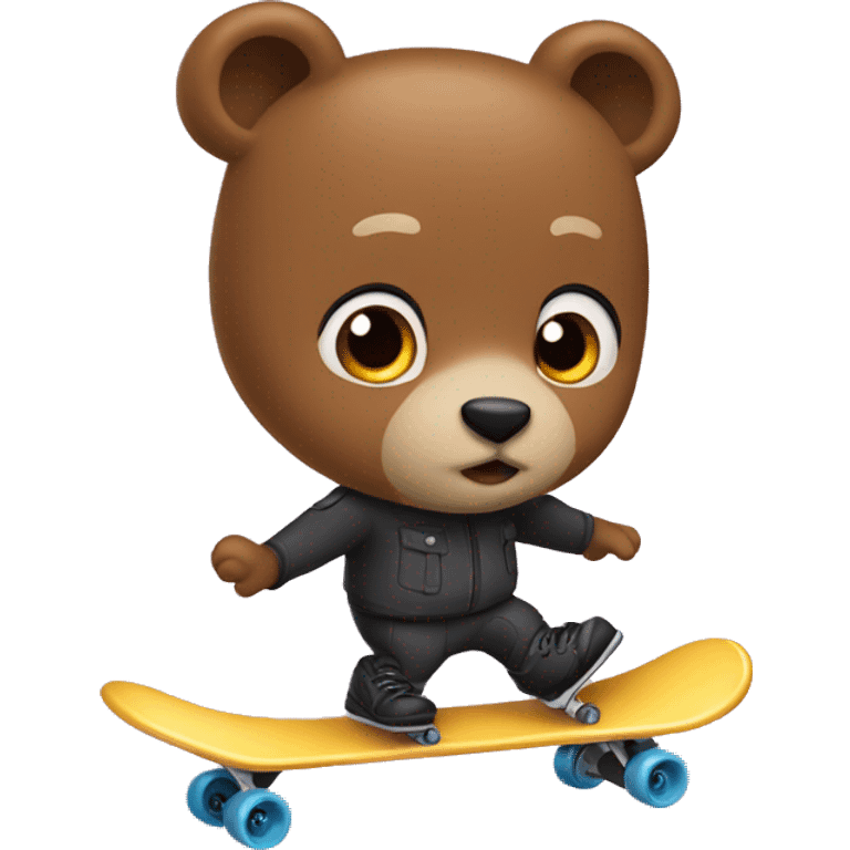 Oso con patinete emoji