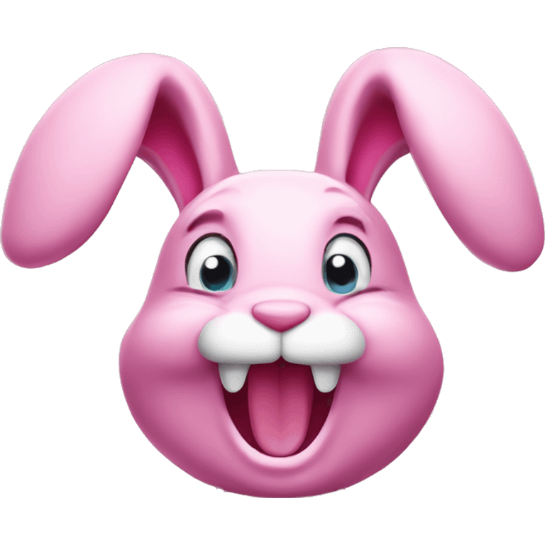 happy pink bunny emoji