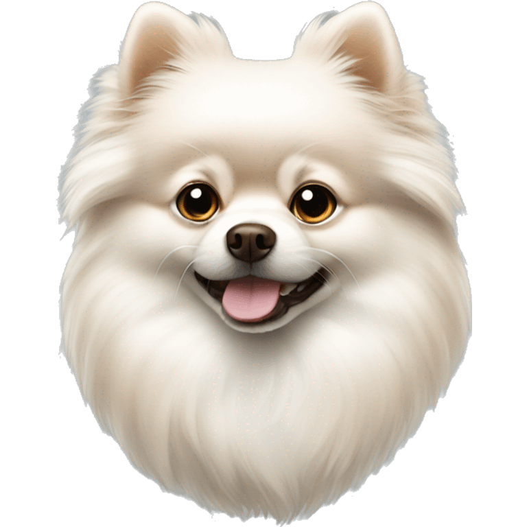 white pomeranian with brown spots emoji