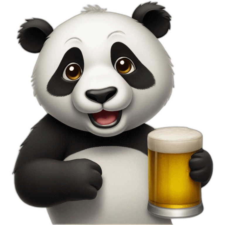 Panda-driking-beer emoji