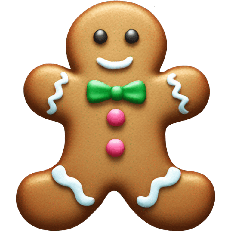 Pastel Christmas gingerbread cookie emoji