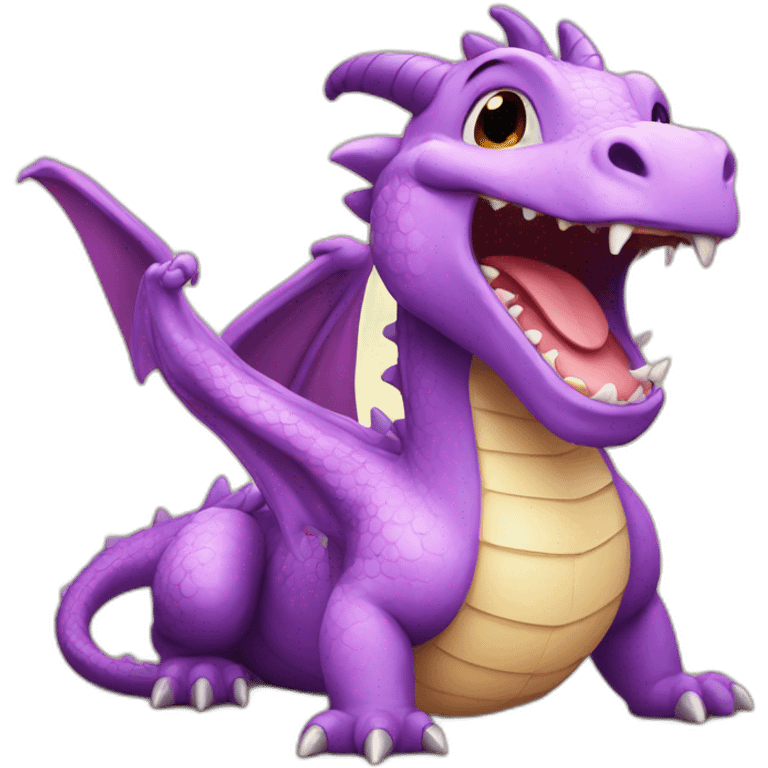 dragon cute laughing emoji