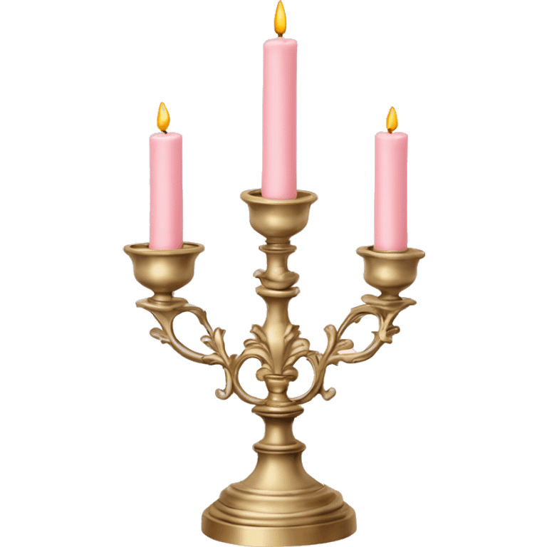 Light pink regency candelabrum with monograms emoji