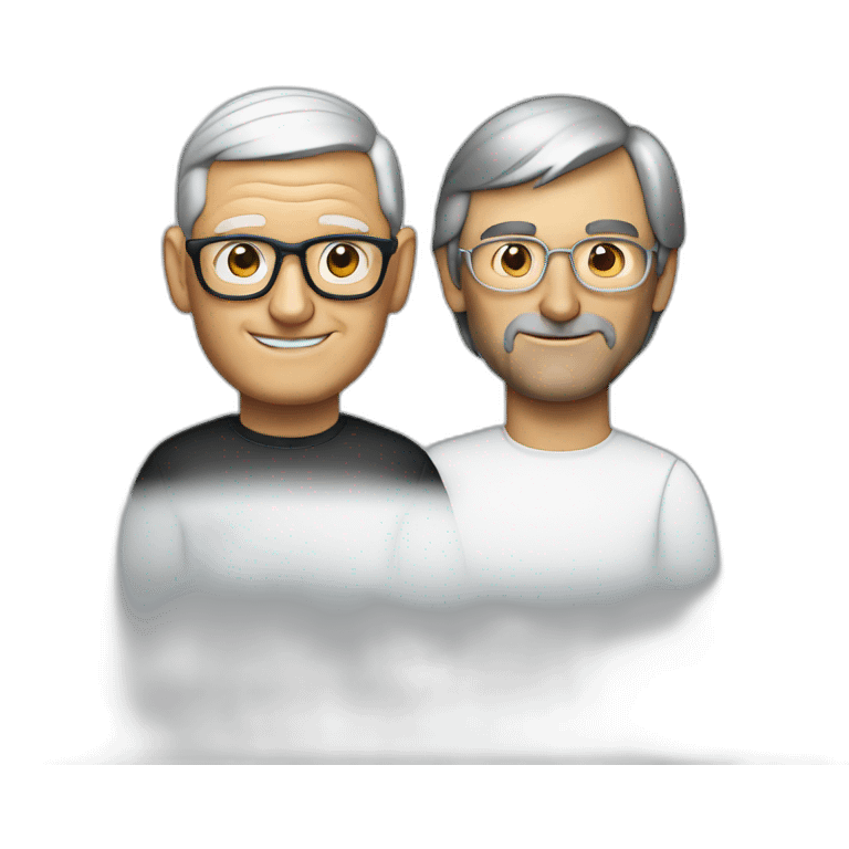 Tim Cook and Steve Jobs emoji