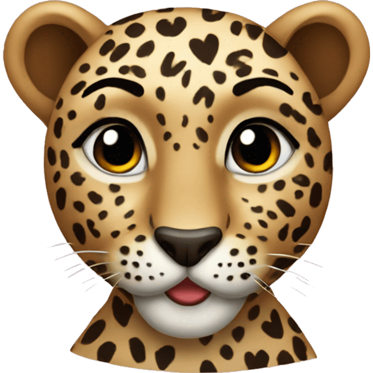 leopard hearts  emoji