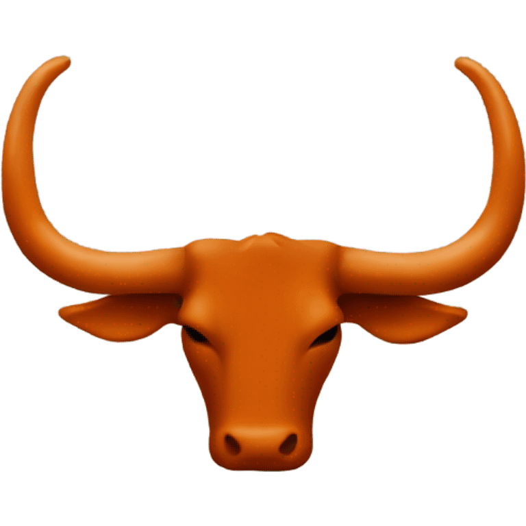 Texas longhorn hand symbol in burnt orange resembling a Texas longhorn  emoji