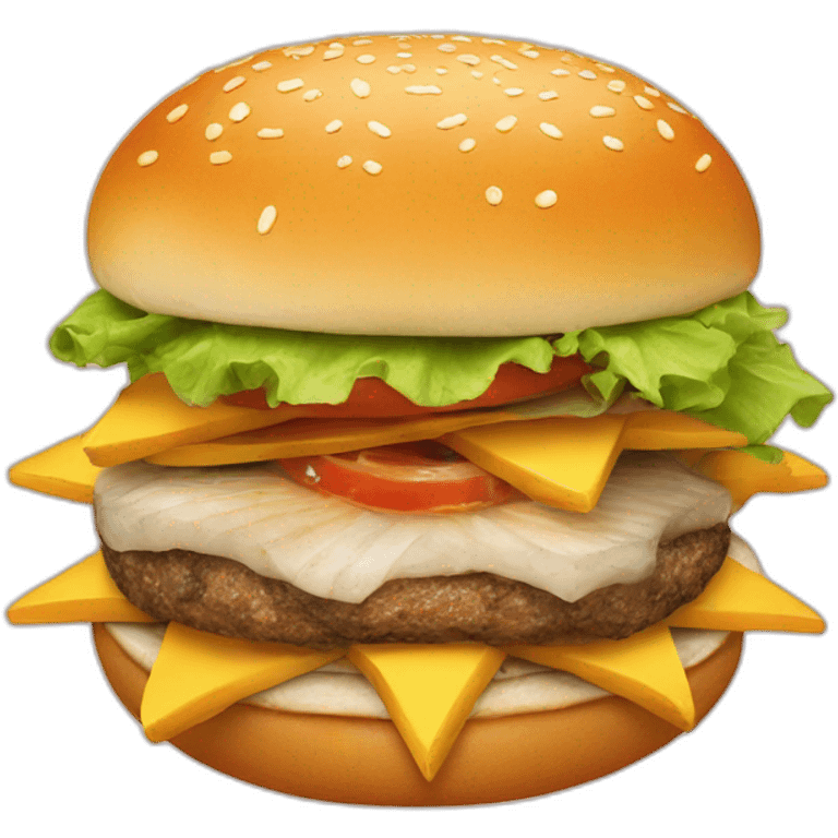 burger with fish inside emoji