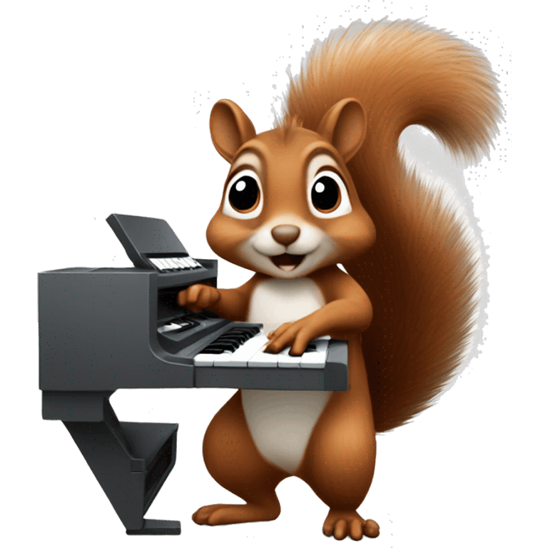 Squirrel play synthesizer emoji