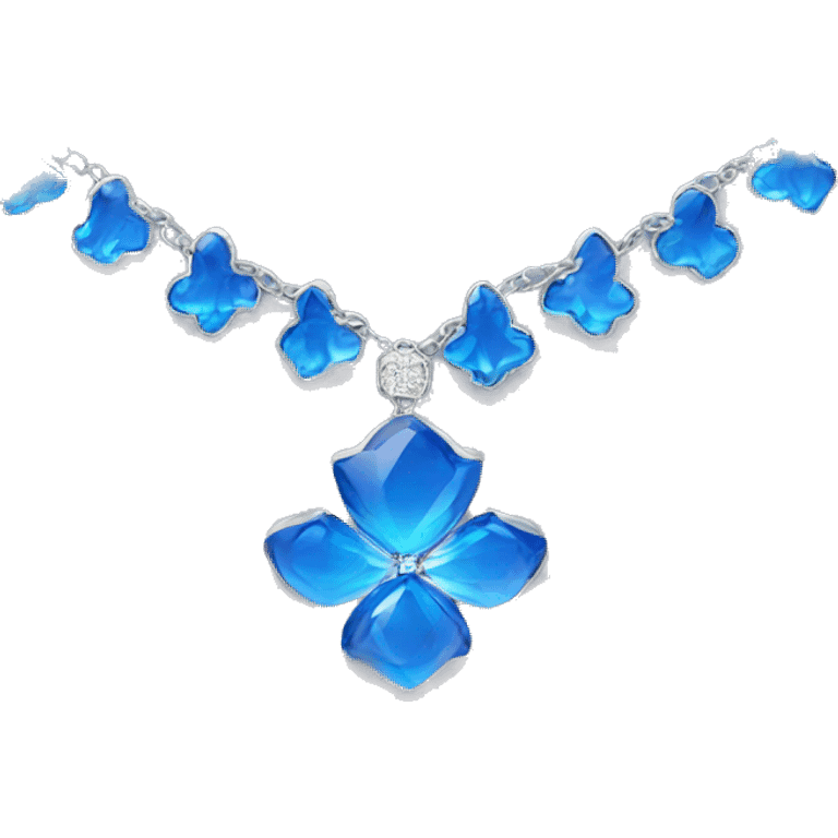 Blue vancleef necklace  emoji