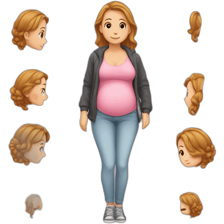 MULHER GRAVIDA COM BARRIGA GRANDE emoji