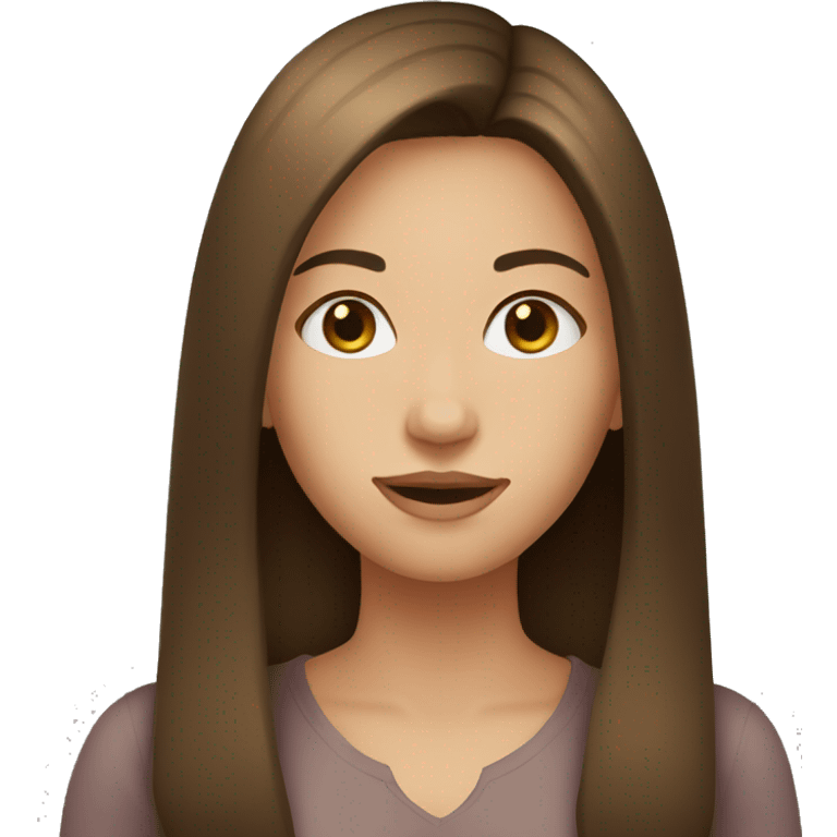 YOUNG LADY, LARGE BROWN HAIR, STRAIGHT HAIR emoji