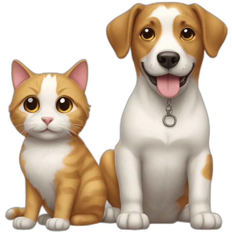 Cat and dog emoji