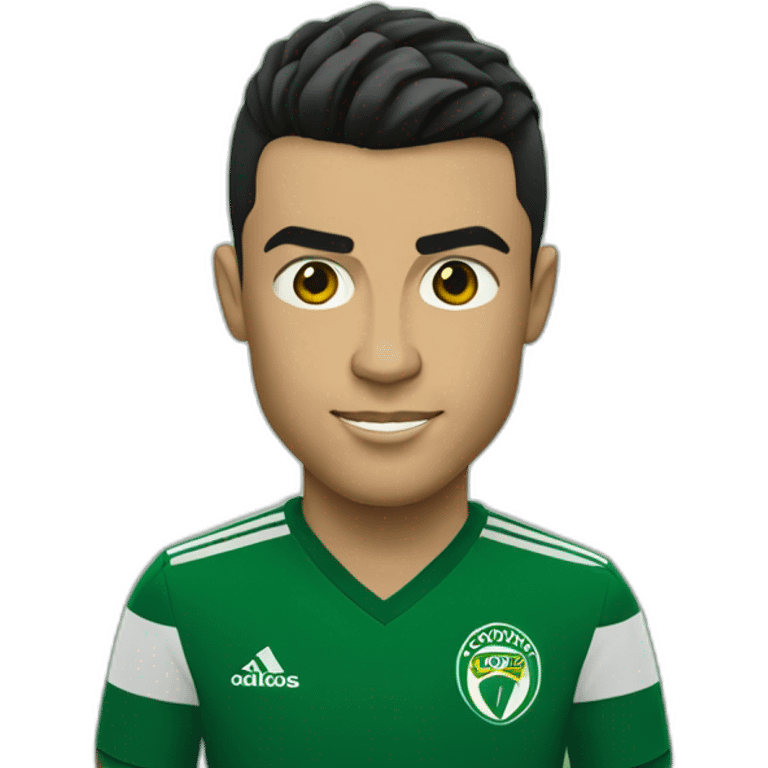 Cristiano Ronaldo playing for Sporting CP emoji