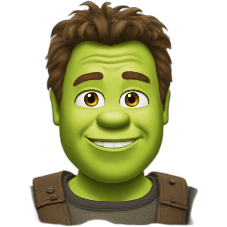 Shrek as Rick Astley emoji