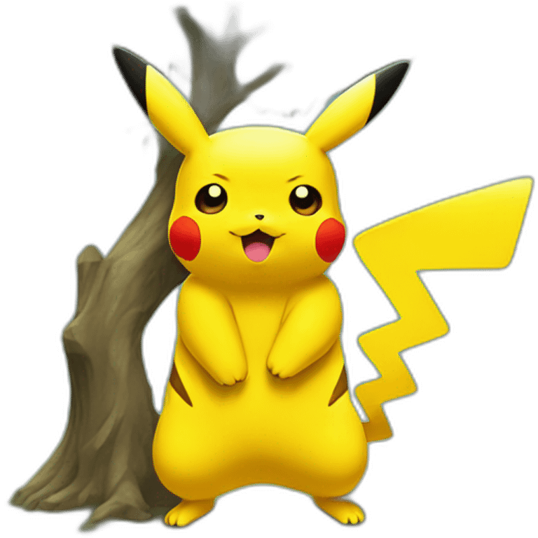 pikachu hold tree emoji