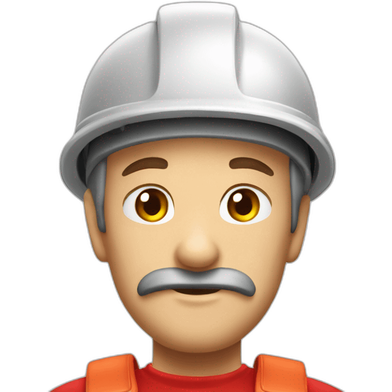 plumber mustage in red emoji