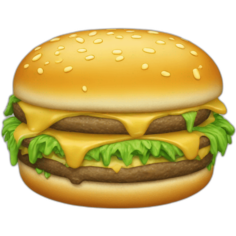 A very moldy cheeseburger emoji