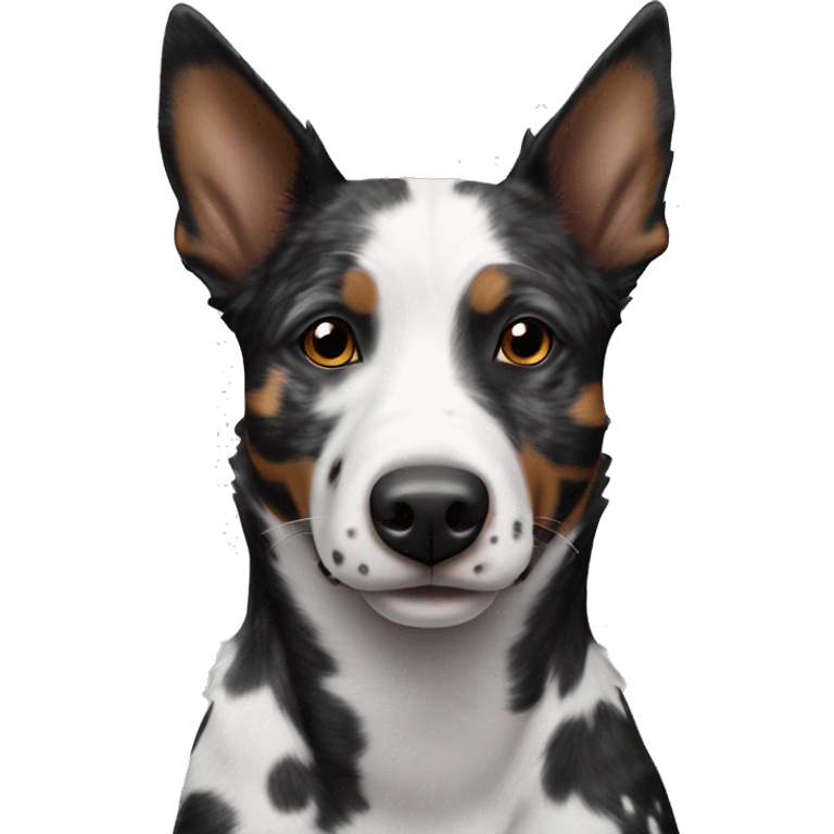 Black and white spotted Australian cattle dog no brown emoji